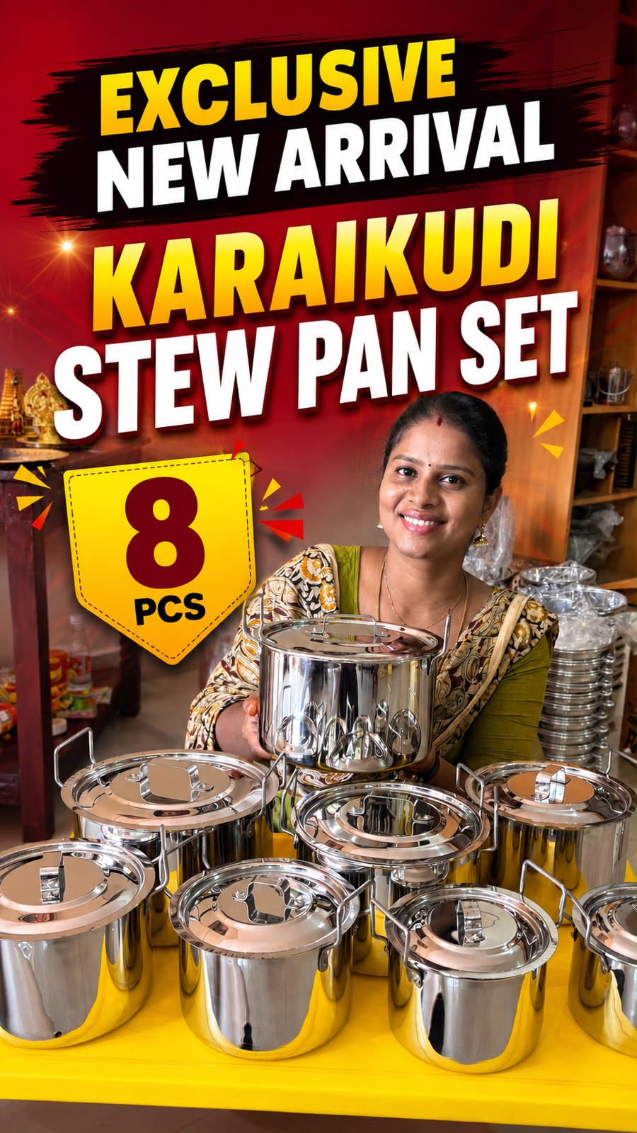 Karaikudi Stew Pan Set – 8 Pcs