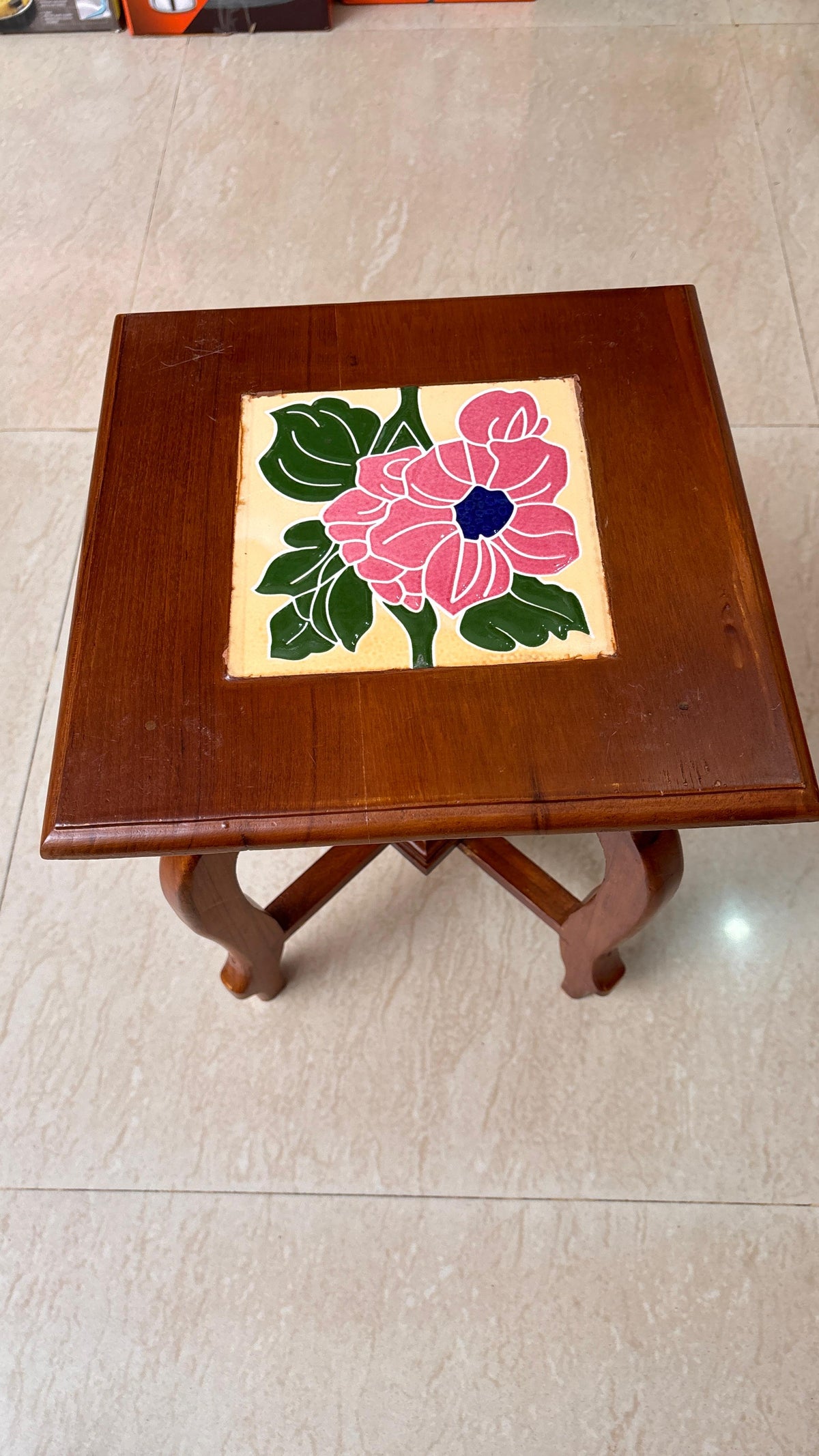Athangudi Teak Wood Stool