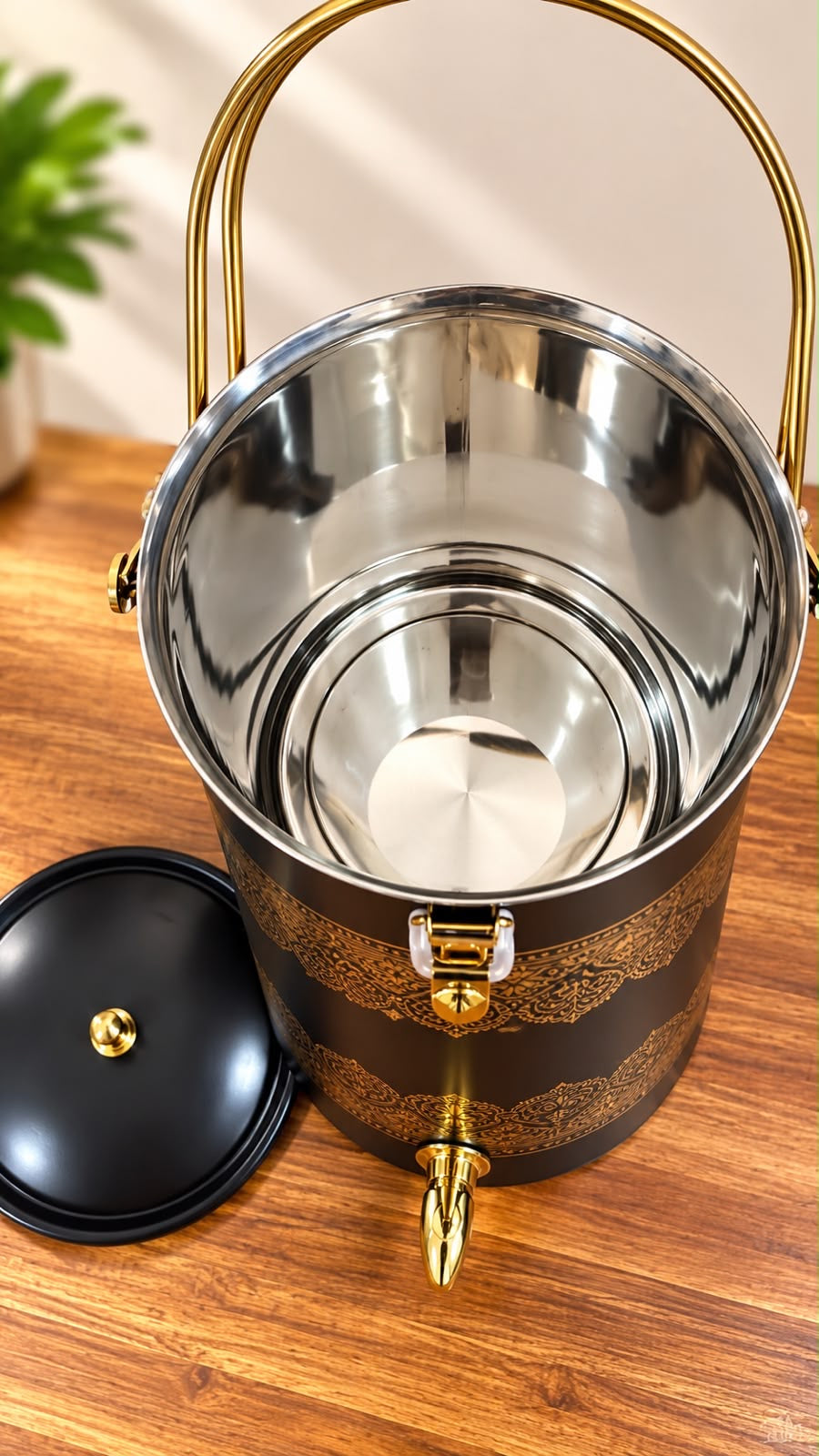 Luxe Black Conical Water Tank – 10 Litre