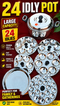 ID IDLY  POT 24 IDLIED With Mini Idly & Streamer Plate