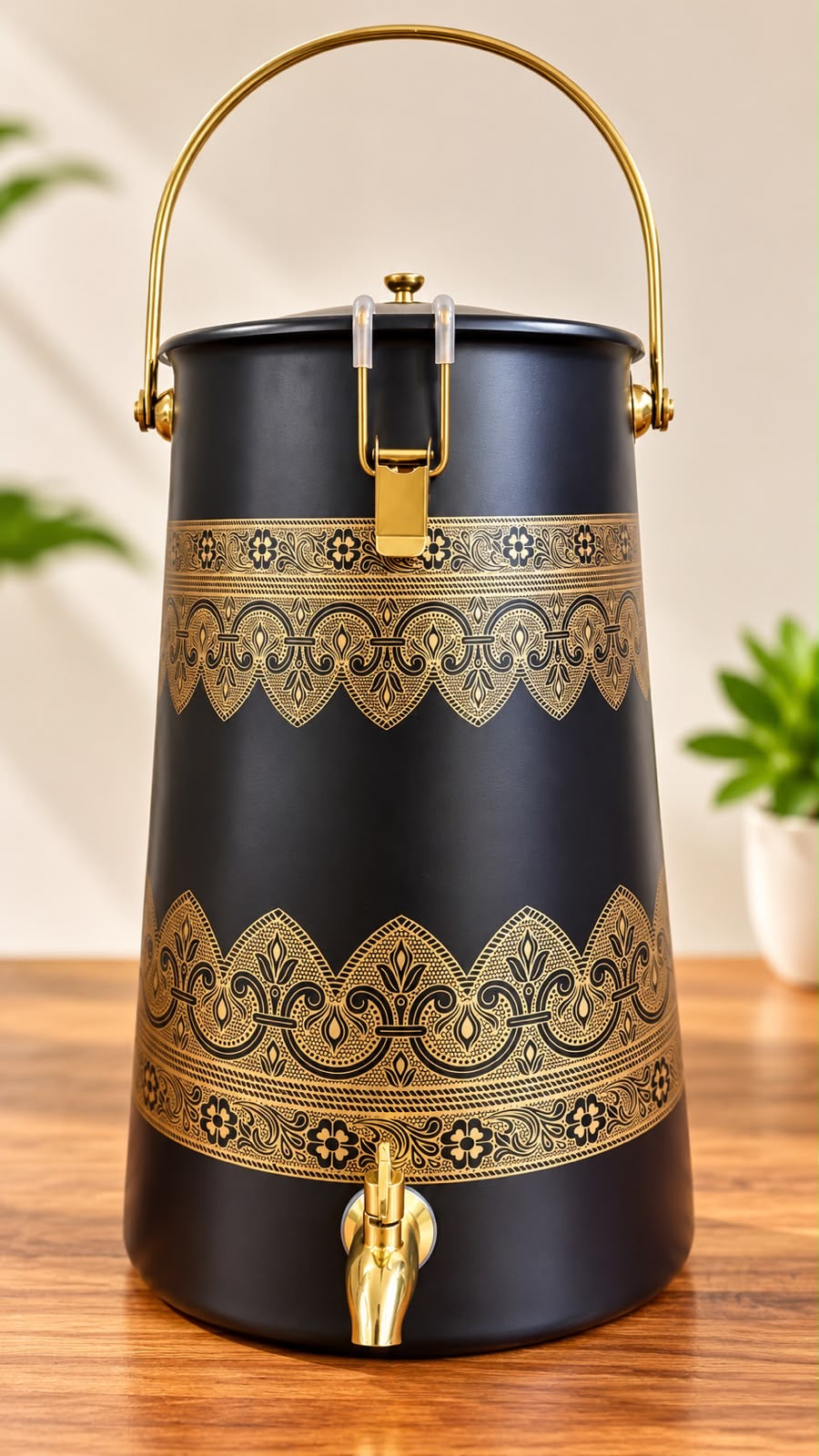Luxe Black Conical Water Tank – 10 Litre