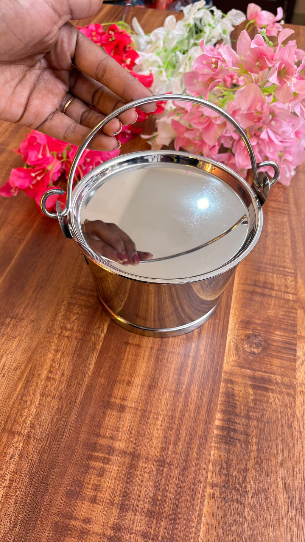 Mini Poovali with Lid – Premium Handmade Stainless Steel
