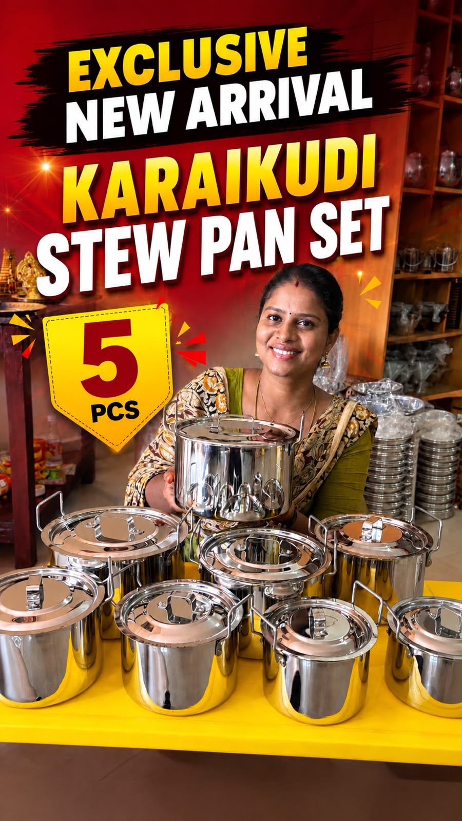Karaikudi Stew Pan Set – 5Pcs