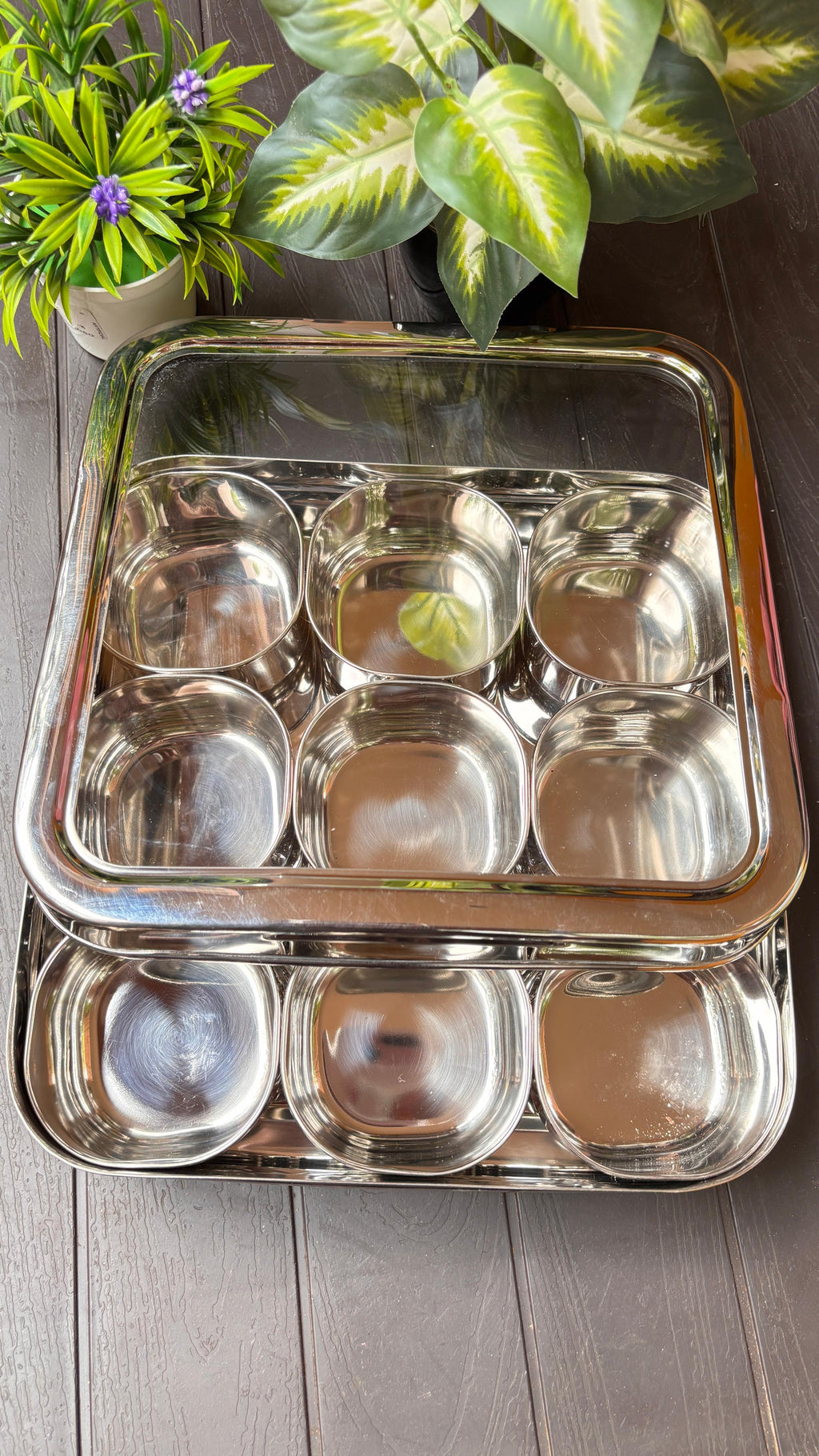 9-Container Transparent Masala Box