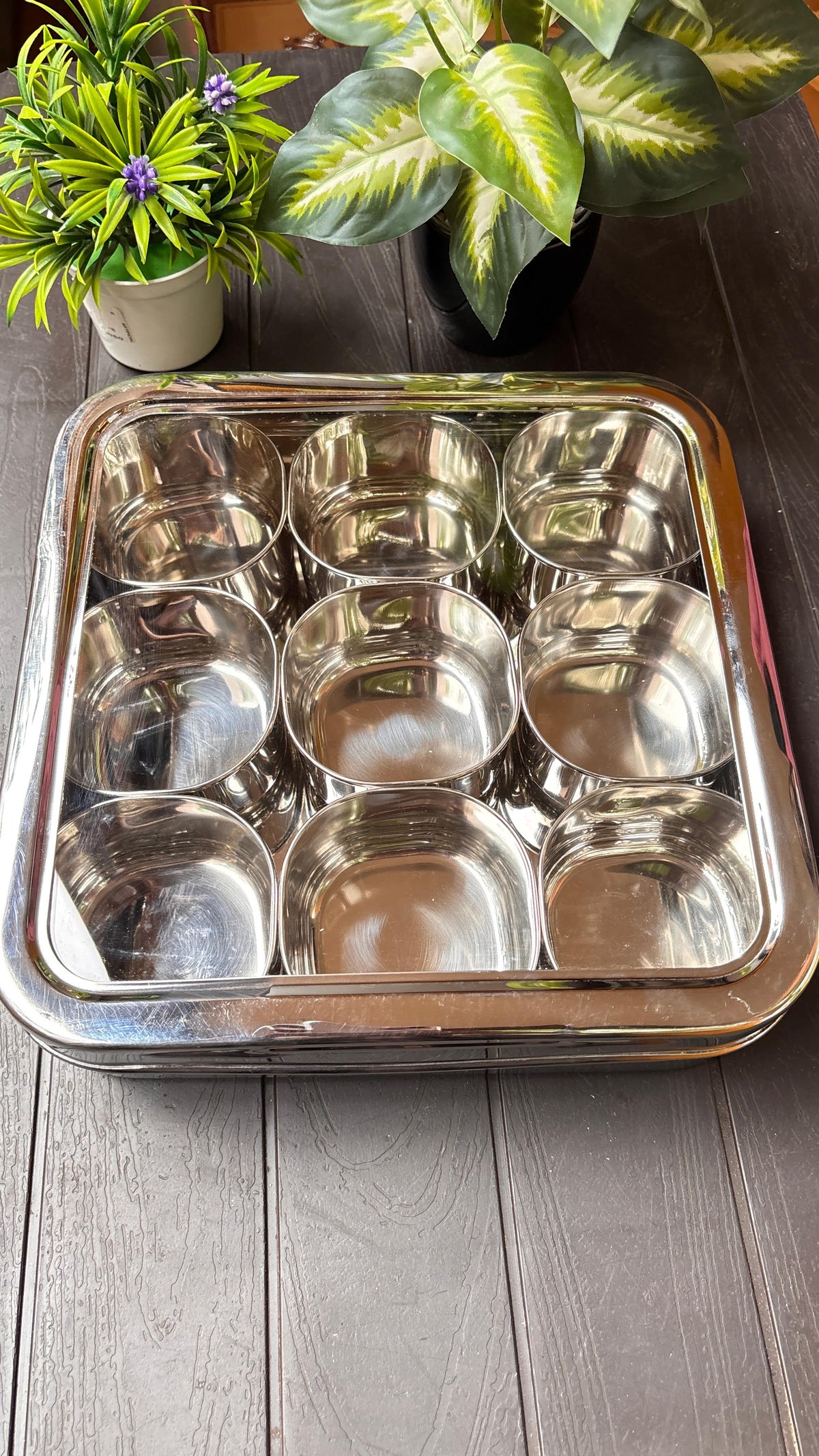 9-Container Transparent Masala Box
