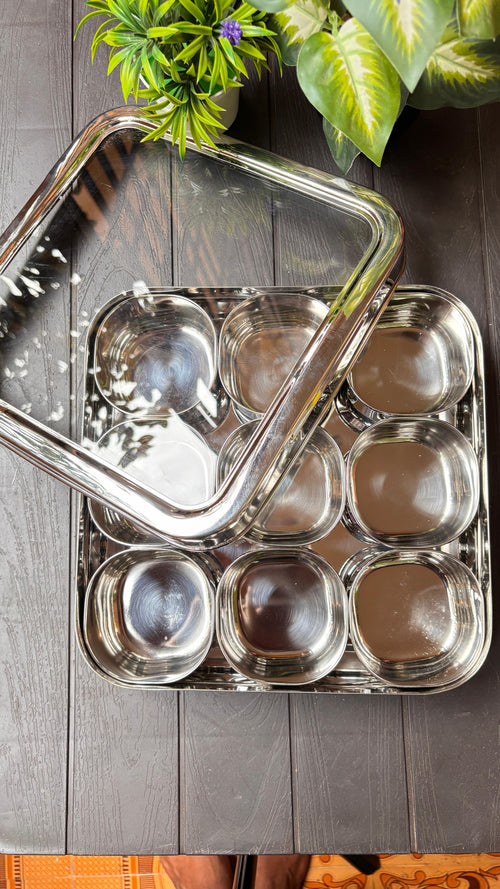 9-Container Transparent Masala Box