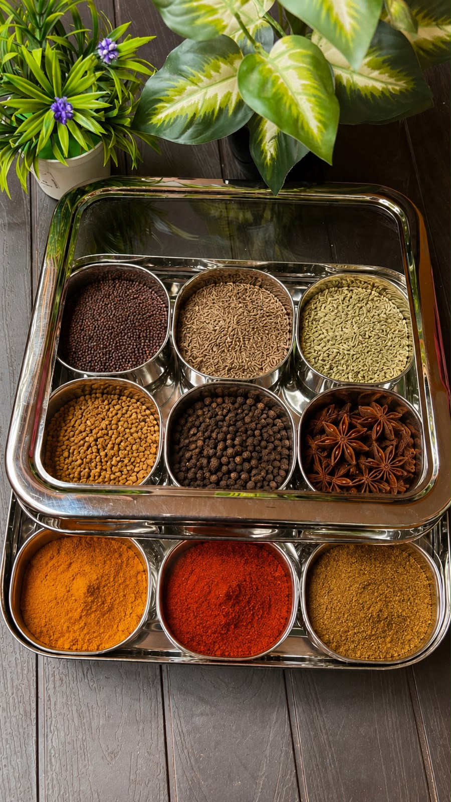 9-Container Transparent Masala Box