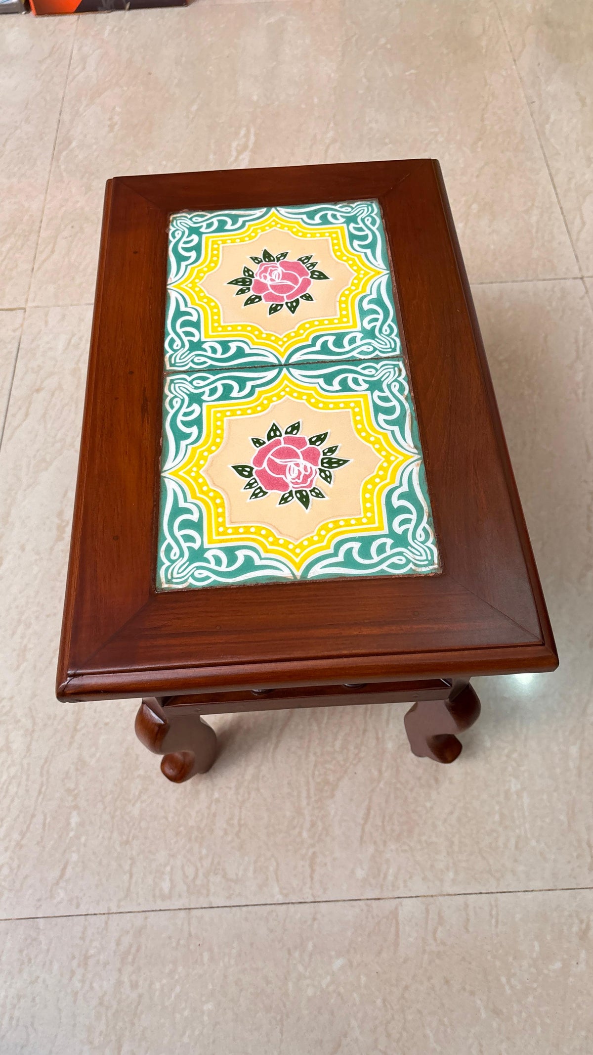 Athangudi Teak Wood Stool