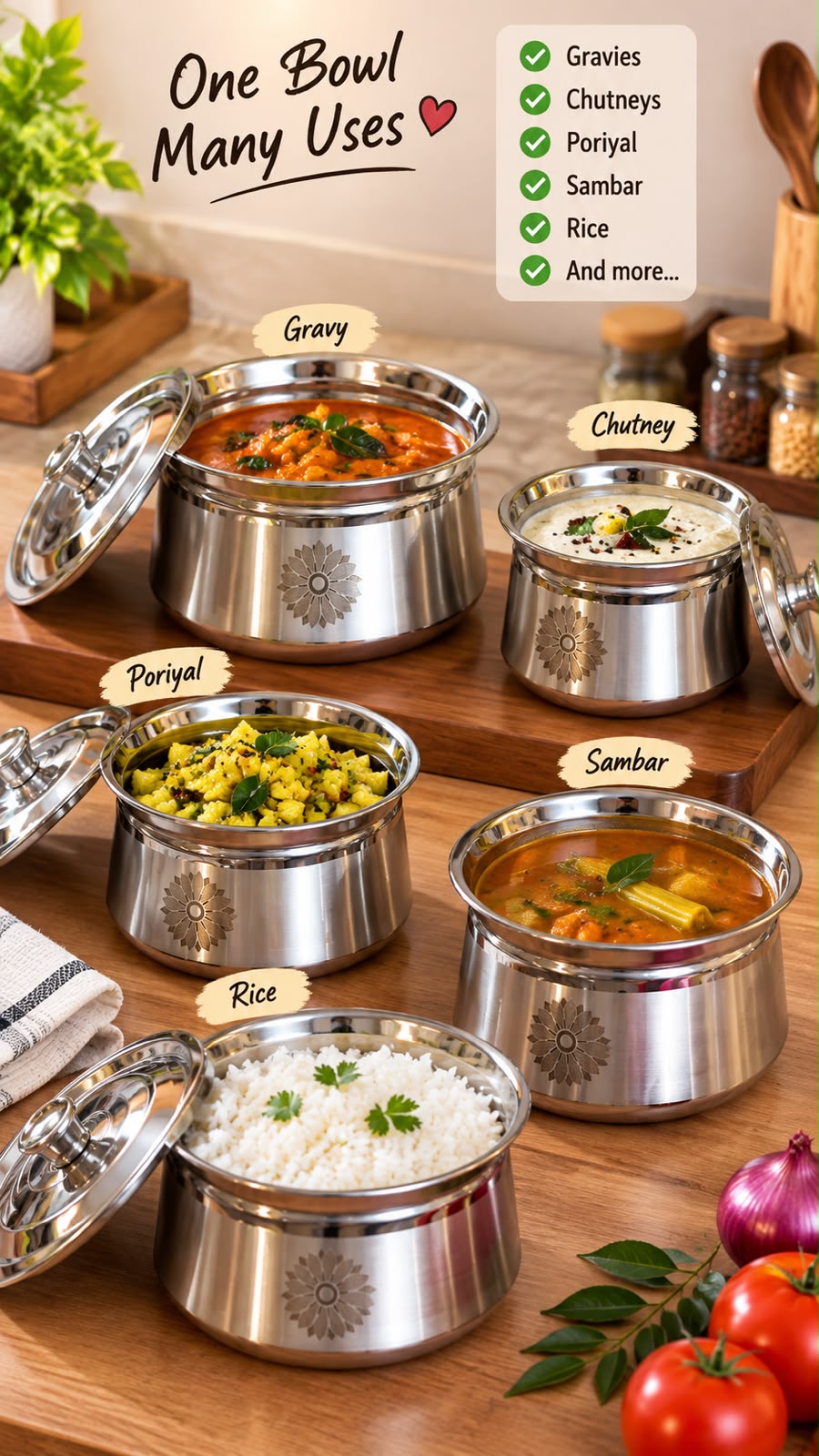 Multipurpose Handi Bowl with lid