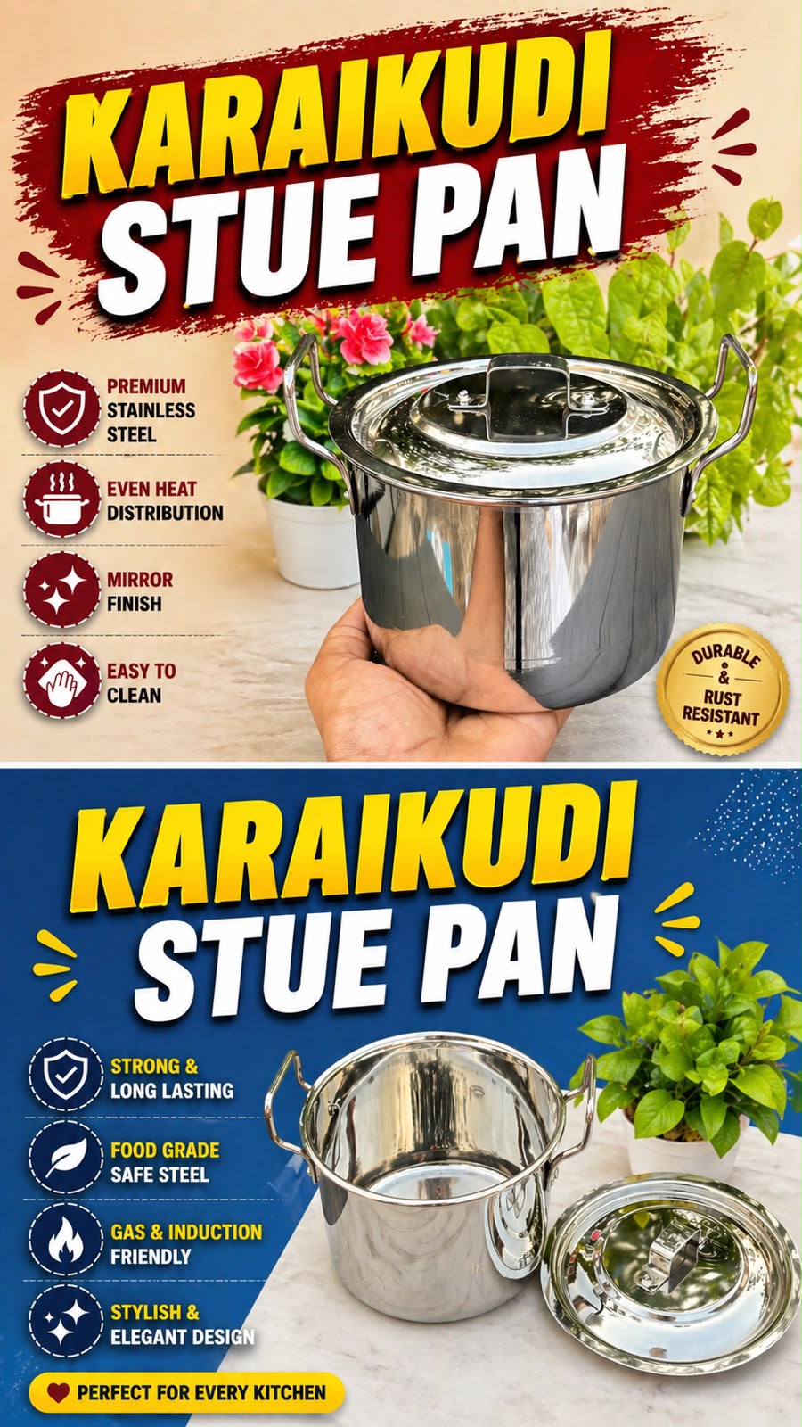 Chettinad Stew Pan – Traditional Handmade Serving Pot