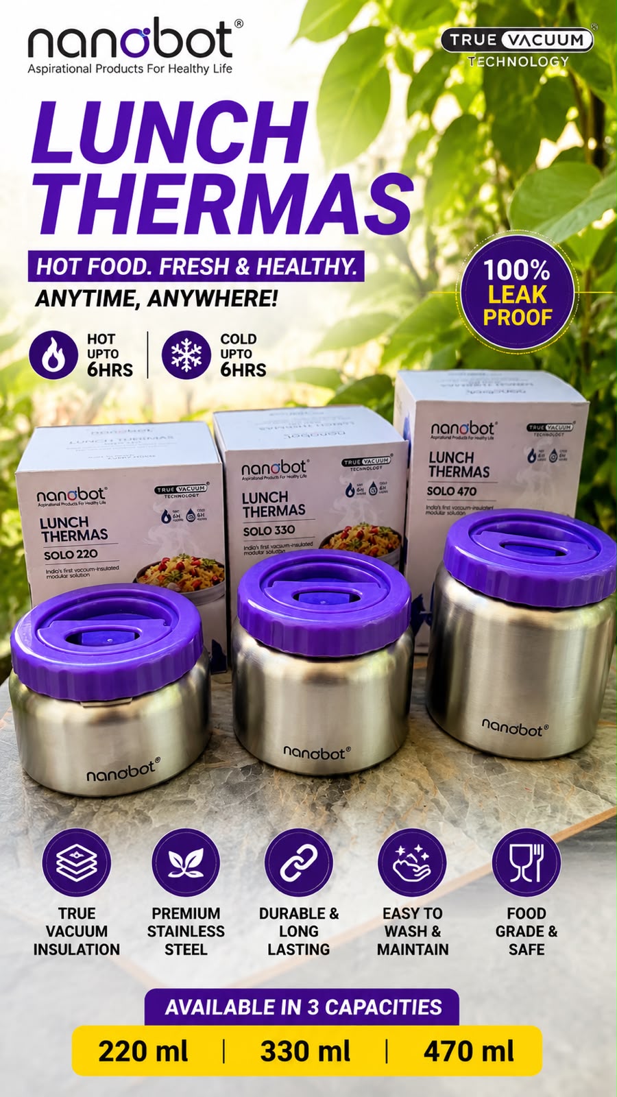 Nanobot Vacuum Lunch Box